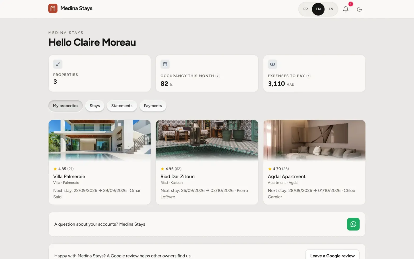 Management app for holiday rental agencies: bnb app propietario