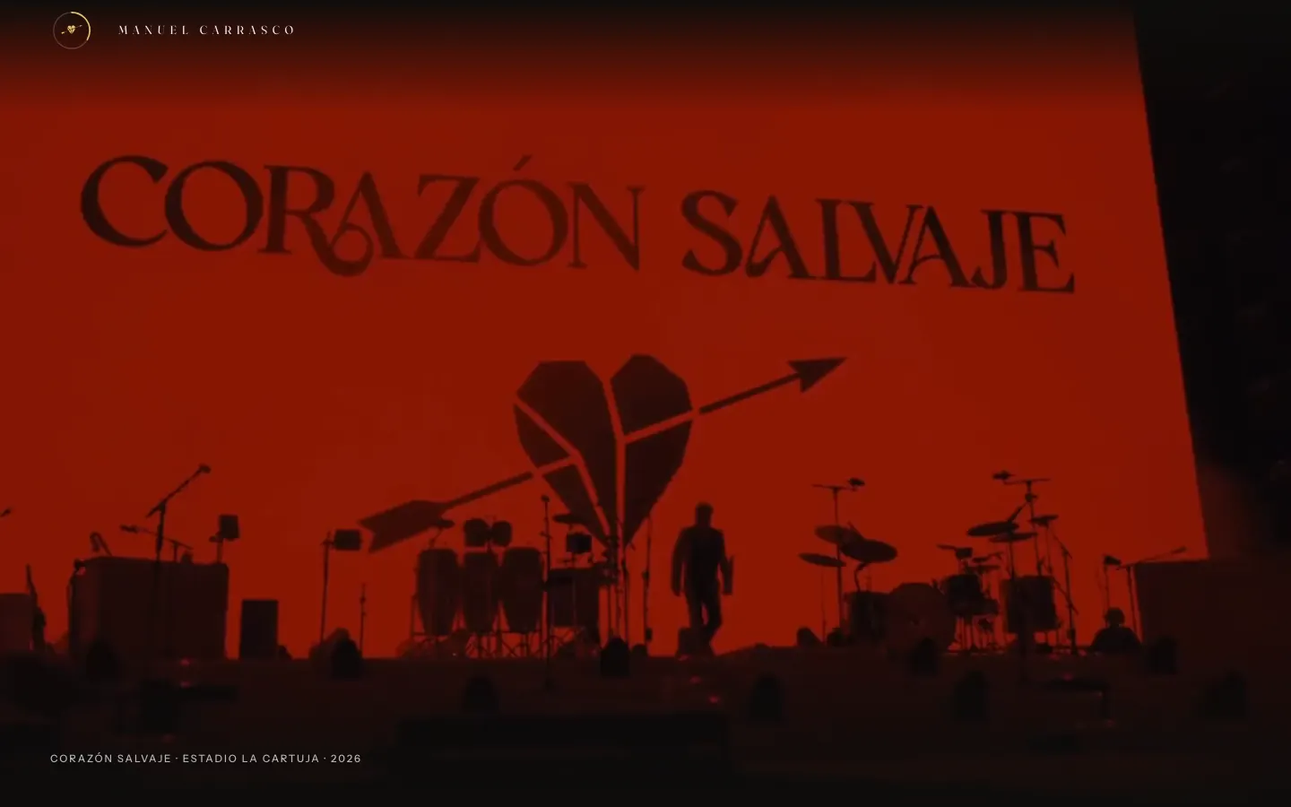 Redesign of Manuel Carrasco's official website: carrasco rediseno corazon salvaje