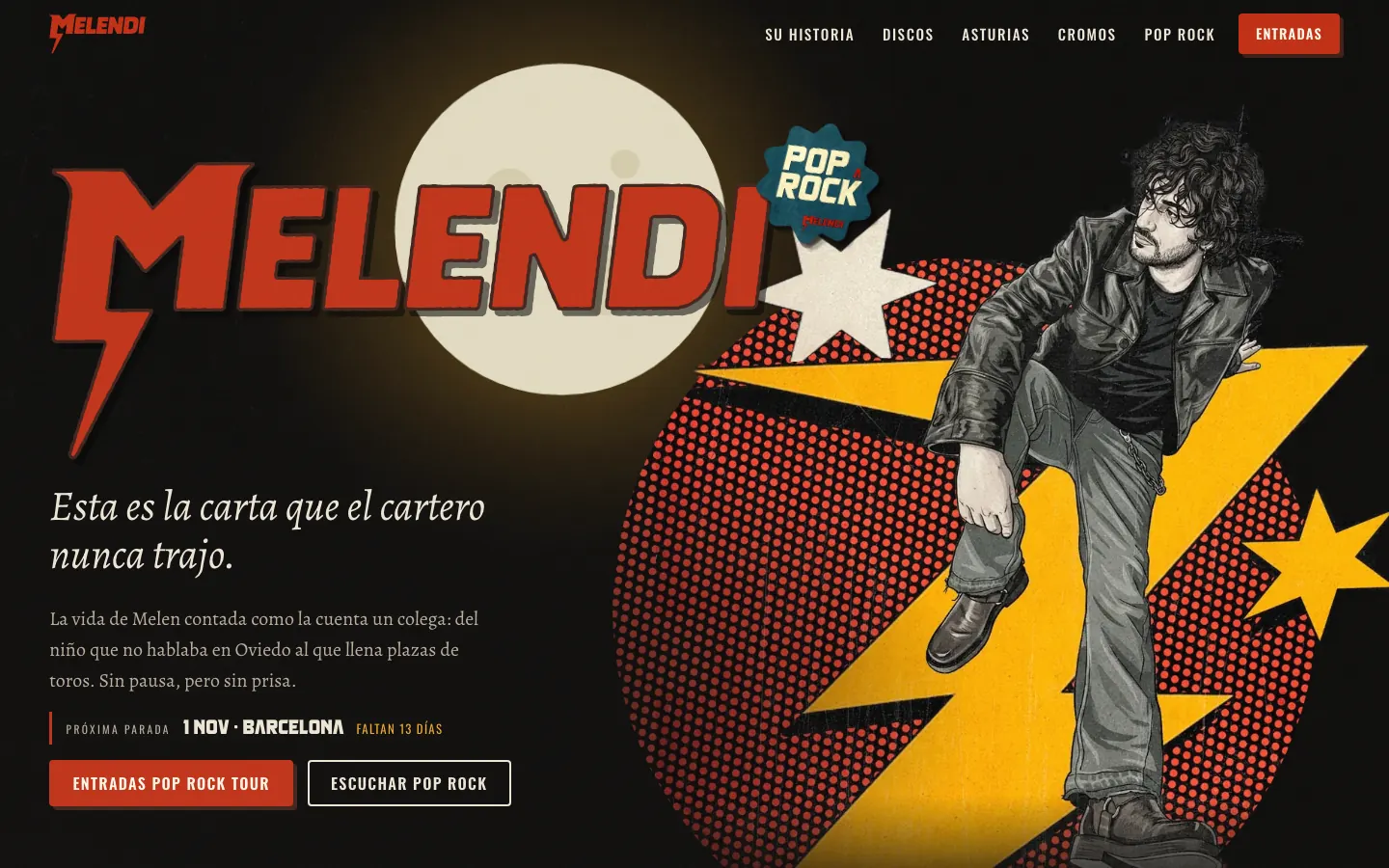 Rediseño de la web oficial de Melendi