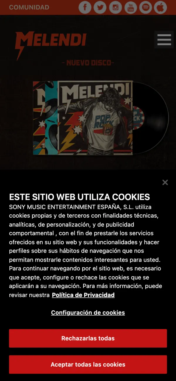 Web actual · Móvil